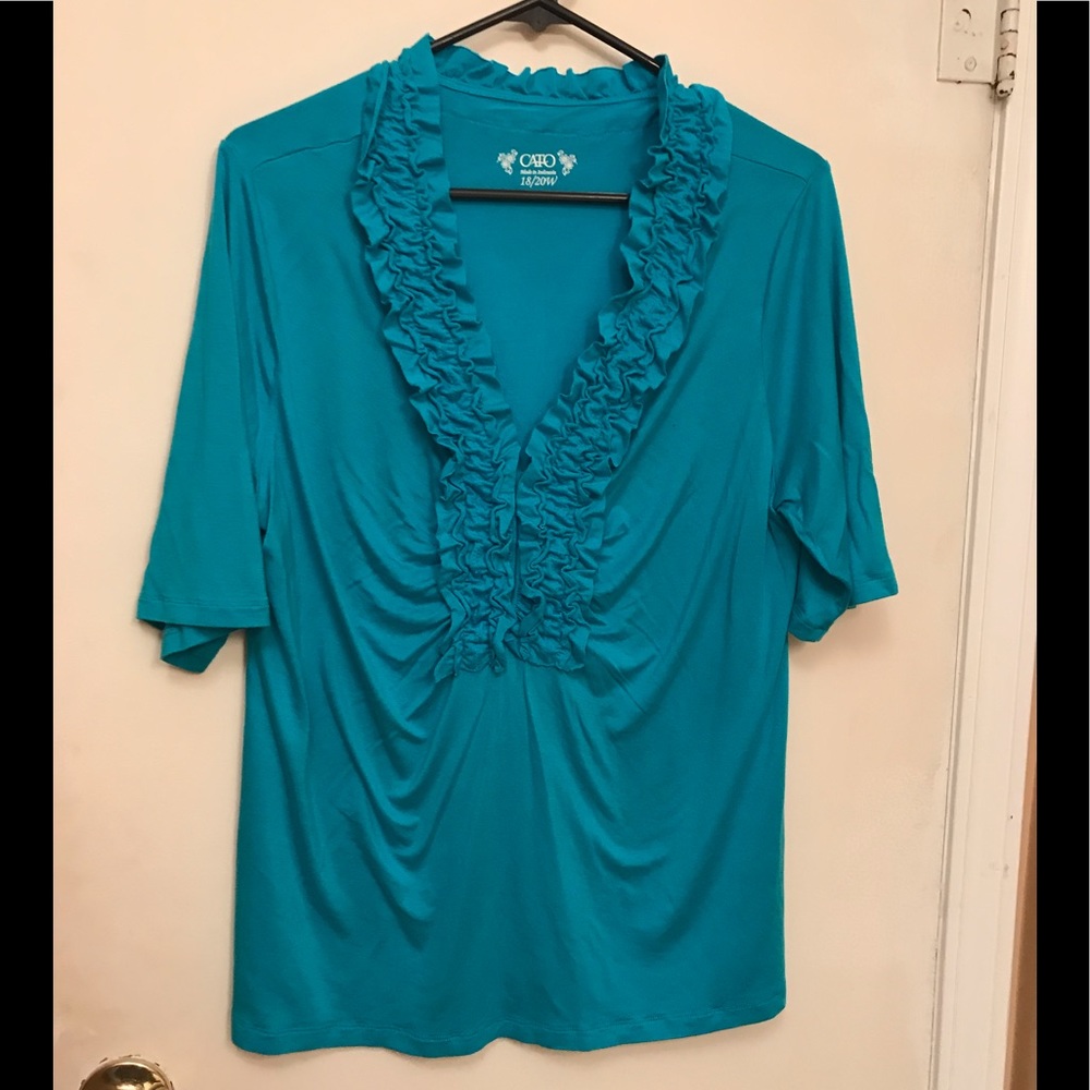 Teal Color Top by Cato